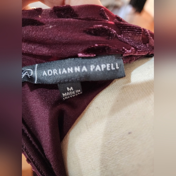 ADRIANNA PAPELL velour floral cold shoulder pullover - Picture 2 of 3